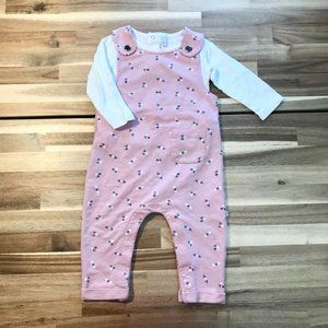 Petit Lem Geometric Overall & Tee Set Sz 9 mo